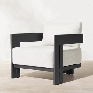 Vente directe d'usine de suite de canapé d'alliage d'aluminium de haute qualité pour des terrasses et des jardins de villa de cours - Product Image 2