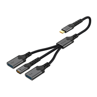 Type C&USB HUB 2 USB3.1-poorten Ondersteuning voor gegevensoverdracht OTG Terwijl PD60W Type C-splitter extern is met U Disk Mouse Printer