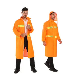 Wholesale thickened adult sanitation long windbreaker raincoat, waterproof raincoat, labor protection raincoat