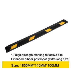 Blocco di <span class=keywords><strong>Parcheggio</strong></span> per Veicoli da 72 Pollici, Resistente, per Garage e Parcheggi, Parafango in Gomma Premium per Frenare le Ruote - Product Image 5