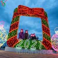 Cadre photo lumineux sur pied pour extérieur, cadre photo 2D avec motifs lumineux pour Noël