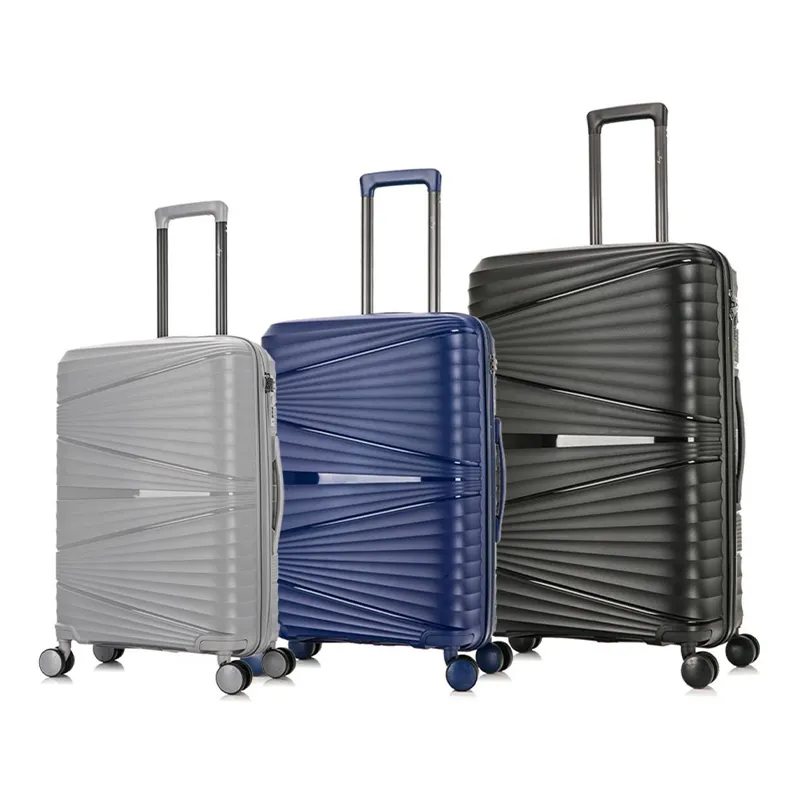 Commercio all'ingrosso personalizzato PP bagaglio a mano Trolley Trolley borse valigia set di valigie 3 pezzi