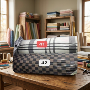 16954-CSL JINOOTEX Wool Melton Woven Check Fabric Suits Jackets Polyester Worsted Yarn Type 150cm/59" Medium Weight 350-400 GSM - Product Image 2