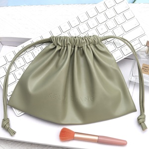 25*15Cm Colorful Waterproof Pu Leather Drawstring Cosmetic <b>Bag</b> Custom Logo Printing Leather Travel Makeup Pouch <b>Dust</b> Leather <b>Bag</b> - Product Image 4