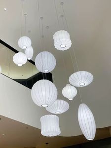 Lámparas Colgantes <span class=keywords><strong>de</strong></span> Estilo Moderno <span class=keywords><strong>de</strong></span> Seda para Iluminación Industrial, Ideales para Sala <span class=keywords><strong>de</strong></span> Estar, Vestíbulo <span class=keywords><strong>de</strong></span> <span class=keywords><strong>Hotel</strong></span>, Banquetes - Product Image 6