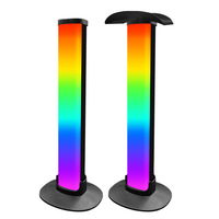 Lampu RGBIC Pintar Sinkronisasi Musik untuk Gaming, Lampu Ambient 2-Pack, Kontrol Bluetooth via Aplikasi & Suara, Lampu Desktop Flow untuk TV, PC, Esports