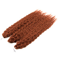 MUMENG BF003 Tresses synthétiques en soie haute température pré-collées style européen et américain, extensions de cheveux bouclés ondulés effet eau