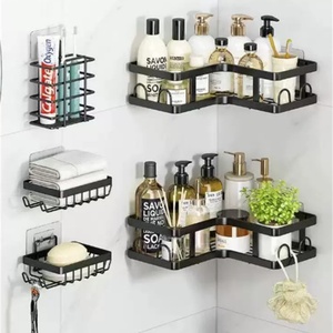 Non-perforated <b>Shower</b> Room Basket Toilet Organization and <b>Storage</b> Self Adhesive Bathroom Shelf - Product Image 1