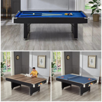 Table de billard pliable 3-en-1 en bois américain STELLARWAY, 7 pieds ou 8 pieds, avec retour automatique des billes – Prix usine