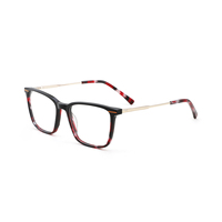 Montures de lunettes en acétate tendance unisexe, style rétro rectangulaire, transparentes, pour la vente en gros