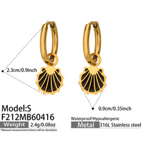 Boucles d'oreilles à pompons coquillages pour femmes, style océan, couleur or, bijoux fantaisie, vente en gros