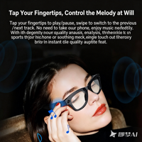 Gafas Inteligentes con IA M01pro 8MP para Llamadas, Traducción en Tiempo Real con IA, Reconocimiento, Control con Botones Táctiles, Marco de PCABS