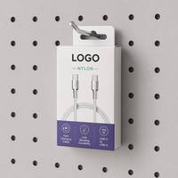 Logo personnalisé Impression Usine Vente entière Suspendu Téléphone Chargeur USB Câble Emballage Accessoires électriques Boîte pour écouteurs