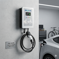 Chargeur universel pour véhicules électriques GBT/Type 2/Tesla TPC, OCPP 1.6, borne murale intelligente, indice de protection IP55, Wi-Fi, contrôlé par application, 32A