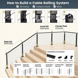 Barandilla Ajustable de Acero Inoxidable 304 para Villa Moderna, Balcón, Escalera, Centro Comercial, Exterior, Bricolaje, Antiestática, Baño, Jardín - Product Image 6