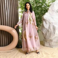 Robes de soirée musulmanes en gros avec broderie perlée luxueuse, Halabia Dubaï Abaya Maxi Vêtements pour femmes