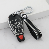 Casing Kunci Mobil Premium TPU Lembut untuk Jeep Dodge Journey RAM Chrysler 300 Gantungan Kunci Tas Aksesoris Pabrik