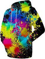 Fitspi vente en gros unisexe sweats à capuche imprimés 3d coloré nouveauté conception chandails à manches longues sweat-shirt avec poche