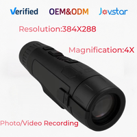 Caméra thermique de vision nocturne portable toutes saisons 384, clarté améliorée, zoom 4x, Wi-Fi, outil pour l'aventure en plein air et l'observation nocturne