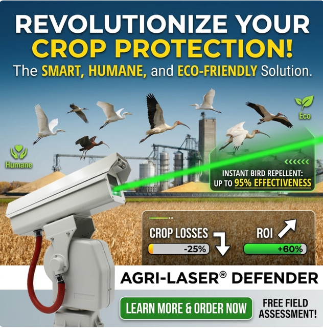 1W Green AI Smart Laser Bird Repeller High-Power Bird-Repelling Light and Ultimate Bird-Scaring Device