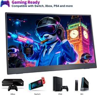 Moniteur portable de 18,5 pouces, 100 Hz, 1080p FHD, panneau IPS, type C, 100% SRGB, haut-parleurs doubles, support VESA pour ordinateurs portables/téléphones//PS4/PS5