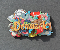 Aimant de réfrigérateur en bois personnalisable Pays Maison Souvenir parfait Danemark Chicago Boston Las Vegas Hawaii Amérique-pour cadeaux