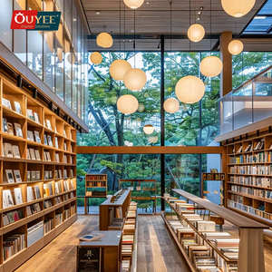 Étagères de <span class=keywords><strong>vitrine</strong></span> en bois de haute qualité, meubles, bibliothèque scolaire, bibliothèque, étagère <span class=keywords><strong>murale</strong></span>, bibliothèque en <span class=keywords><strong>libre</strong></span>-<span class=keywords><strong>service</strong></span> - Product Image 4