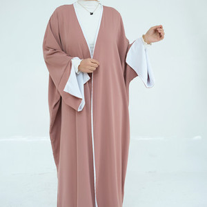 Abbigliamento tradizionale musulmano per donne, Turchia, Abaya modesta, Kimono, EID, Ramadan, Abaya aperta, Cardigan con maniche a pipistrello - Product Image 5