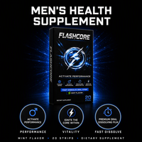 Complément Herbal OEM Dissolvant Oral pour Hommes – Formule Naturelle à Dissolution Rapide pour l'Énergie – Boîte Noire – Bandes Portables