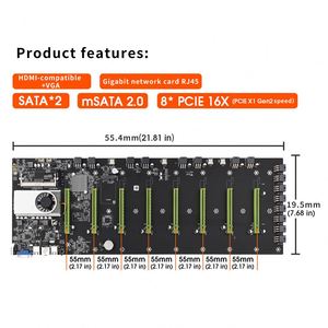 ชุดเมนบอร์ด BTC-D37เมนบอร์ดไรเซอร์เลส8ช่อง <span class=keywords><strong>DDR3</strong></span>อินเทอร์เฟซ VGA แบบบูรณาการใช้พลังงานต่ำ - Product Image 2