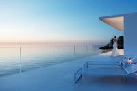 Garde-corps en verre moderne Luxseal verre extérieur canal en U verre trempé cadre en aluminium balustrades de balcon rampe d'escalier