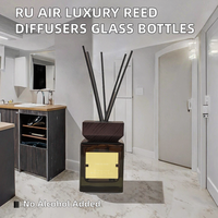 Diffuseurs de parfum naturels pour la maison RU AIR, luxe, écologiques, sans alcool, sans BPA, longue durée, bouteilles en verre artisanales