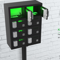 OREAD Pengisi Daya Cepat Elektronik Otomatis 8-Bay 5V/2.1A Maks Bersertifikasi CE Stasiun Pengisian Daya Ponsel Multi-Grid