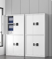 Coffre-fort de bureau commercial ignifuge et antivol en acier avec serrure électronique à code, 2 tiroirs, pour archivage de données