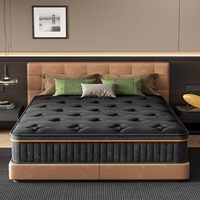 Europäische Premium-Mischfederkernmatratze mit Komfortschaum, Naturlatex, weich, atmungsaktiv, orthopädisch, vakuumkomprimiert, gerollt, im Karton.