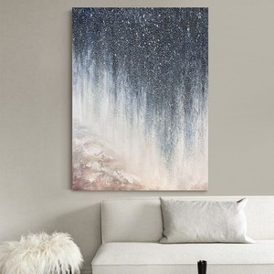 Handmade Oil Painting Rectangle Modern Minimalist Living Room Sofa Background <b>Wall</b> Decor Art Impressionism Metal <b>Frame</b> - Product Image 3