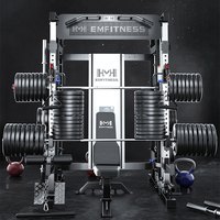 Rack Professionnel Multi-Fonctionnel pour Entraînement : Cage de Musculation avec Câble Crossover et Machine Smith Intégrés