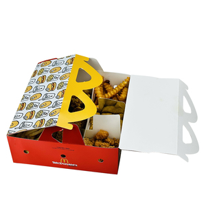 Caja de hamburguesas de concha de papel de embalaje blanco biodegradable grande Gourmet de impresión desechable para llevar de 6 pulgadas - Product Image 3