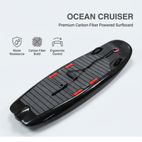 Planche de surf à moteur personnalisable en composite de graphite, couleur anthracite texturé, 12KW, moteur brushless, rechargeable, pour la course et les sports nautiques