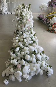 Allée de <span class=keywords><strong>mariage</strong></span> personnalisée bon marché Arrangements floraux passerelle rouge coureur de fleurs <span class=keywords><strong>décoration</strong></span> de fleurs d'allée rouge - Product Image 5