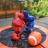 Combinaisons de lutte sumo gonflables en PVC durable avec casque - Combinaisons de jeu de combat interactives et sûres pour les activités de plein air