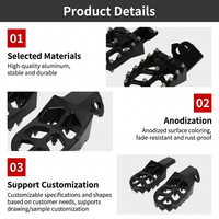 Pijakan Kaki Aluminium Billet Custom OEM CNC Anodized Kompatibel dengan Honda CT125 Hunter Cub Trail 125 Pedal Balap