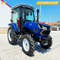 Tracteur agricole diesel 70 CV 4x4 avec haute garde au sol, cultivateur PTO et attelage arrière pour machines agricoles