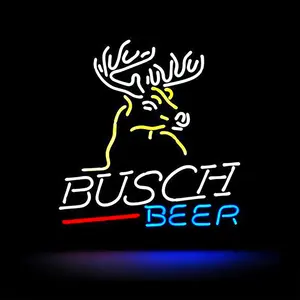 Прямая Заводская энергосберегающая 12 В адаптер busch пиво светодиодная неоновая вывеска