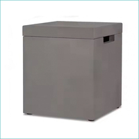 Couverture de réservoir de gaz en béton renforcé de fibres de verre 16,14 po pour foyer au propane, idéale pour patio extérieur, jardin et cour arrière
