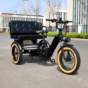 New Energy 20*4.0 Adult Fat Tire Pedicabs Rickshaw Passengers Bicycle Taxi With Reflector Rent Tour USA Taxi Fast <strong>Trike</strong> - Product Image 1