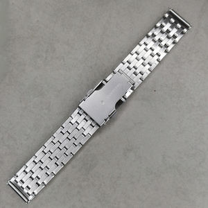 20mm 22mm metal doblado semi sólido 7 Cuentas de acero inoxidable correa de reloj pulsera - Product Image 6