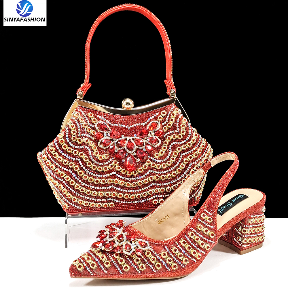 bridal shoe and bag set