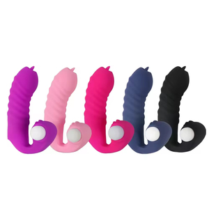 Factory Price Wholesale Tongue Licking Vibrating Finger Sleeve for Women Couples Wearable G Spot Massager Clitoral Stimulator - Product Image 1