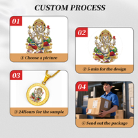 GIVELUCK Pendentif scintillant en acier inoxydable avec motif de statue de Shiva personnalisé pour les cadeaux religieux